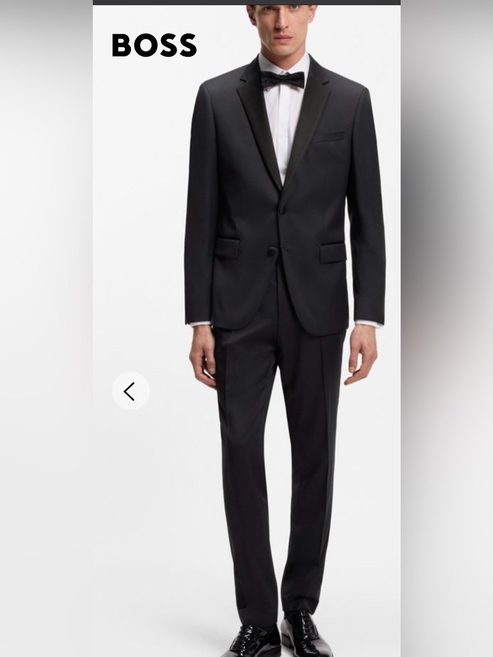 Boss Men's Dark Blue and Black Tuxedo Jacket and Trousers